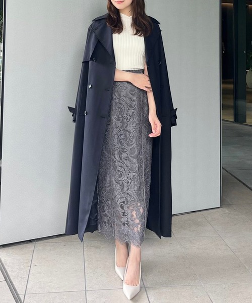 ▽新品タグ付き　anuans ウールギャバジントレンチコート セール】ウールギャバジントレンチコート（トレンチコート）｜anuans