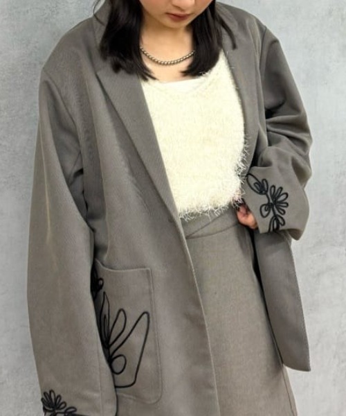 Kastane（カスタネ）の「シャギーニットベスト（Tシャツ/カットソー・レディース・アイボリー/ブラウン/ピンク・FREE）」の4枚目の写真