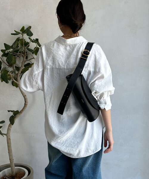 DouDou（ドゥドゥ）の「刺繍テンセルシャツ（シャツ/ブラウス・レディース・オフホワイト/ネイビー・FREE）」の12枚目の写真