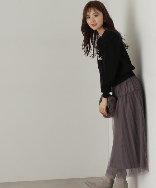 PROPORTION BODY DRESSING（プロポーションボディドレッシング）の「パールロゴニット / 1214270918（ニット/セーター・レディース・ダークグレー/ブラウン/ピンク/ブラック・FREE）」の8枚目の写真