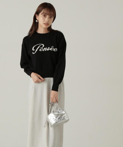 PROPORTION BODY DRESSING（プロポーションボディドレッシング）の「パールロゴニット / 1214270918（ニット/セーター・レディース・ダークグレー/ブラウン/ピンク/ブラック・FREE）」の12枚目の写真