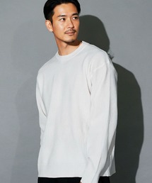 パフカルウォッシャブル畦ニットセーター