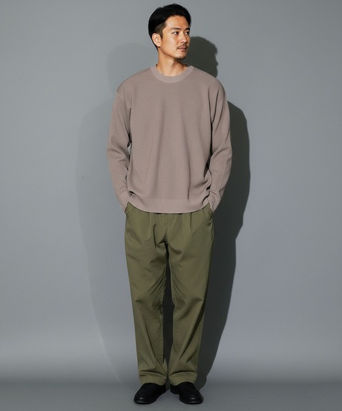 jiggys shop（ジギーズショップ）の「パフカルウォッシャブル畦ニットセーター（ニット/セーター・メンズ・ブルー系その他/ホワイト/ブラック/グレー系その他/チャコールグレー・SMALL/MEDIUM/LARGE/X-LARGE）」の10枚目の写真