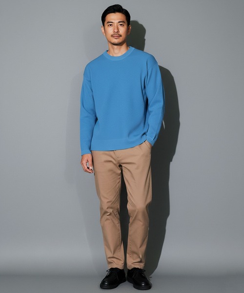 jiggys shop（ジギーズショップ）の「パフカルウォッシャブル畦ニットセーター（ニット/セーター・メンズ・ブルー系その他/ホワイト/ブラック/グレー系その他/チャコールグレー・SMALL/MEDIUM/LARGE/X-LARGE）」の11枚目の写真