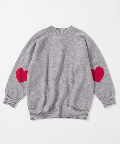 セール】洗える チクチクしない素肌ニット ハートデザイン ハイネック