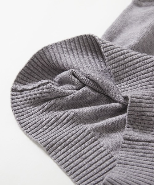 devirock（デビロック）の「洗える チクチクしない素肌ニット ハートデザイン ハイネック プルオーバー（ニット/セーター・キッズ・杢グレー/ブラック/ピンク系7/グリーン系その他2/アイボリー/ボルドー/ネイビー/ブルー系1・100cm/110cm/120cm/130cm/140cm/150cm/160cm）」の20枚目の写真