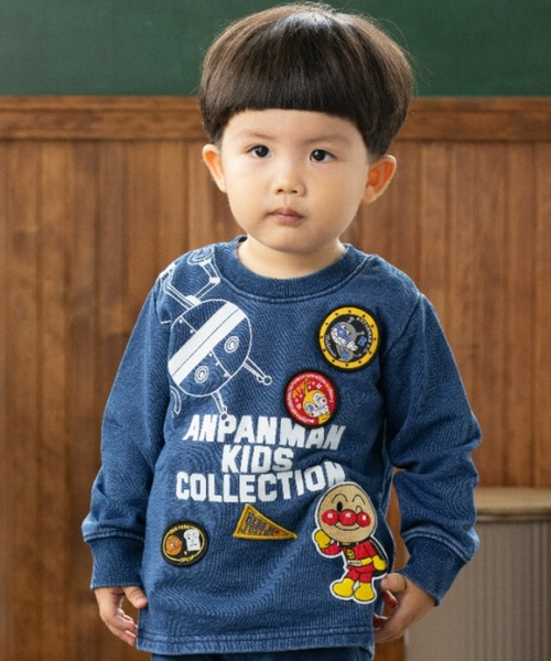 【セール】インディゴ裏毛トレーナー（スウェット）｜ANPANMAN KIDS COLLECTION（アンパンマンキッズコレクション）