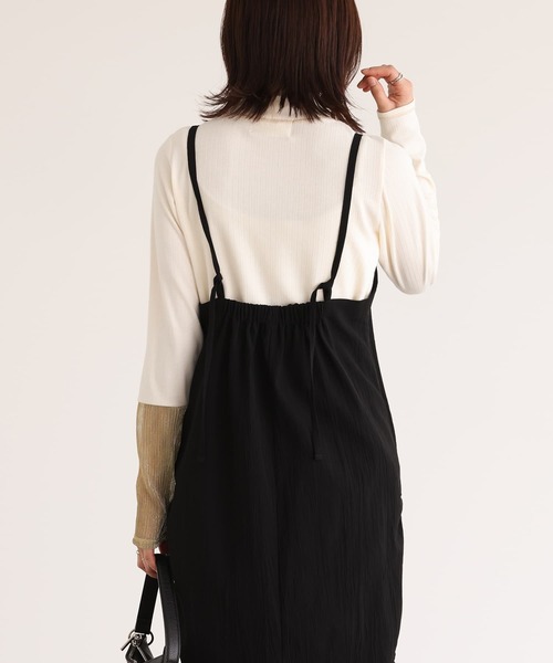 n'OrLABEL(ノアールレーベル)の「ラメ切り替えハイネックリブカットソー(Tシャツ/カットソー・レディース・ネイビー/杢グレー/アイボリー・3L/L~LL/S~M)」の12枚目の写真