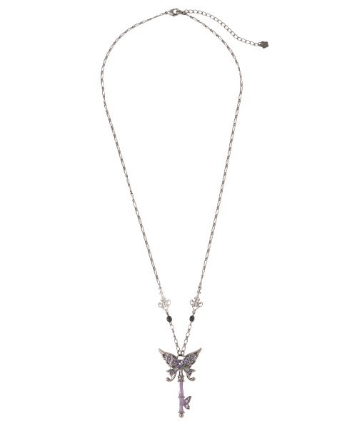 未使用 ANNA SUI PARTY キーモチーフ ネックレス 蝶 月 星 鍵