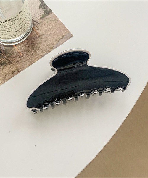 BAYBLO（ベイブロ）の「(SB)韓国風 ニュアンス バンス ヘアクリップ（バレッタ/ヘアクリップ・レディース・ネイビー/アイボリー/ブラック/ライトベージュ/ピンクベージュ・ONE SIZE）」の6枚目の写真