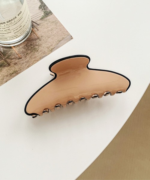 BAYBLO（ベイブロ）の「(SB)韓国風 ニュアンス バンス ヘアクリップ（バレッタ/ヘアクリップ・レディース・ネイビー/アイボリー/ブラック/ライトベージュ/ピンクベージュ・ONE SIZE）」の9枚目の写真