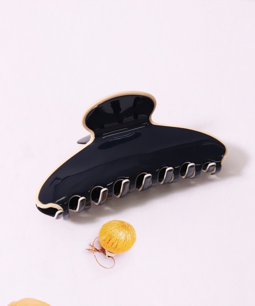 BAYBLO（ベイブロ）の「(SB)韓国風 ニュアンス バンス ヘアクリップ（バレッタ/ヘアクリップ・レディース・ネイビー/アイボリー/ブラック/ライトベージュ/ピンクベージュ・ONE SIZE）」の14枚目の写真