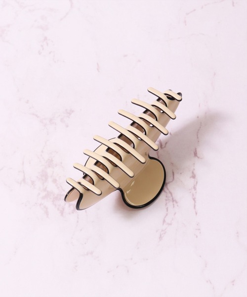 BAYBLO（ベイブロ）の「(SB)韓国風 ニュアンス バンス ヘアクリップ（バレッタ/ヘアクリップ・レディース・ネイビー/アイボリー/ブラック/ライトベージュ/ピンクベージュ・ONE SIZE）」の18枚目の写真