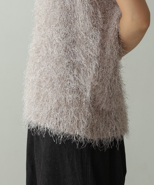 Bou Jeloud（ブージュルード）の「ダンスフェザーVネックベスト（ベスト・レディース・チャコールグレー/ブラウン・38）」の18枚目の写真