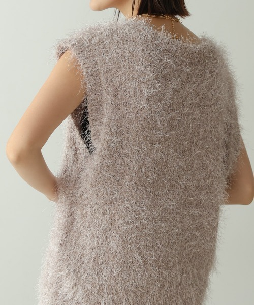 Bou Jeloud（ブージュルード）の「ダンスフェザーVネックベスト（ベスト・レディース・チャコールグレー/ブラウン・38）」の19枚目の写真