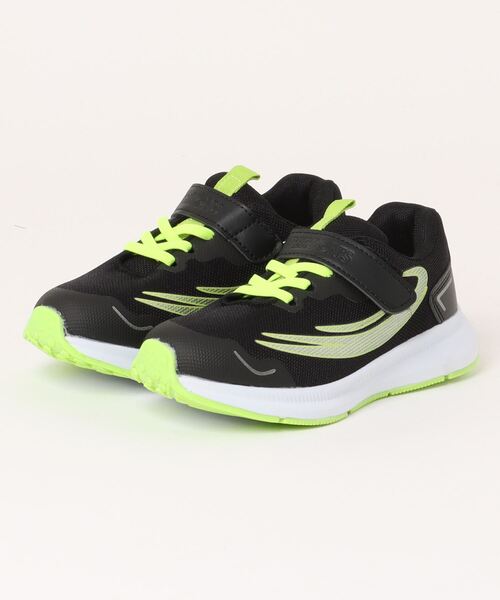 PERSON'S(パーソンズ)の「【PERSON’S】パーソンズ ジュニアスニーカー PSJ-4006(スニーカー・キッズ・ブラック×イエロー/シルバー/ブラック×レッド・19.0cm/20.0cm/21.0cm/22.0cm/23.0cm)」の2枚目の写真
