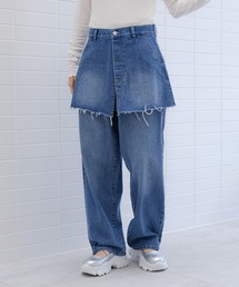 LAKOLE | スカートレイヤーデニムパンツ / 134486(デニムパンツ)