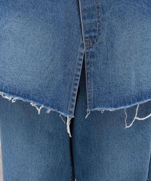 LAKOLE(ラコレ)の「スカートレイヤーデニムパンツ / 134486(デニムパンツ・レディース・ブラック/ブルー・SMALL/MEDIUM)」の15枚目の写真