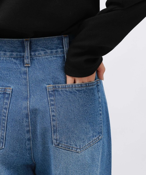 LAKOLE(ラコレ)の「スカートレイヤーデニムパンツ / 134486(デニムパンツ・レディース・ブラック/ブルー・SMALL/MEDIUM)」の4枚目の写真