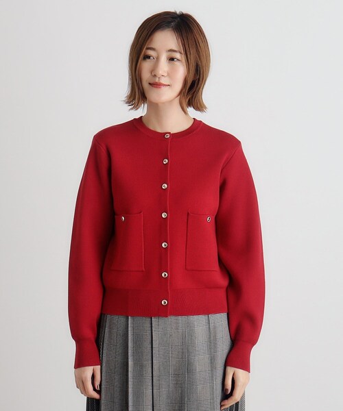 grove（グローブ）の「【毛玉軽減】ゴールドボタンクルーネックカーディガン（カーディガン/ボレロ・レディース・ナチュラル/ブラック/ワインレッド・02/03/01/04/05）」の17枚目の写真