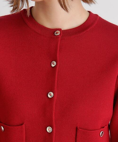 grove（グローブ）の「【毛玉軽減】ゴールドボタンクルーネックカーディガン（カーディガン/ボレロ・レディース・ナチュラル/ブラック/ワインレッド・02/03/01/04/05）」の20枚目の写真
