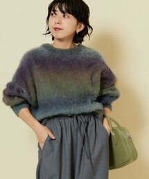 Freada/フリーダ グラデーション シャギーニット プルオーバー