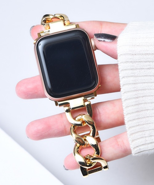 CALIFORNIA OUTFITTERS（カリフォルニア アウトフィッターズ）の「3-9B33 Apple Watch Band アップルウォッチ バンド チェーン ベルト 38mm 40mm 41mm（デジタル腕時計・レディース・ブラック/シルバー/ピンクゴールド/ゴールド・38/41）」の12枚目の写真