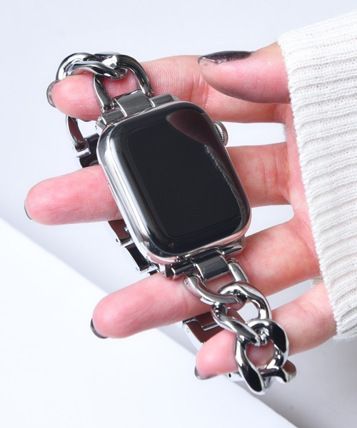 CALIFORNIA OUTFITTERS（カリフォルニア アウトフィッターズ）の「3-9B33 Apple Watch Band アップルウォッチ バンド チェーン ベルト 38mm 40mm 41mm（デジタル腕時計・レディース・ブラック/シルバー/ピンクゴールド/ゴールド・38/41）」の5枚目の写真
