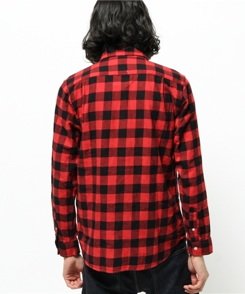 WEGO（ウィゴー）の「WEGO/ブロックチェックネルシャツ（シャツ/ブラウス・メンズ・レッド・MEDIUM/LARGE）」の3枚目の写真