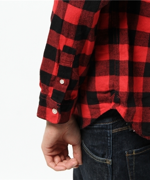 WEGO（ウィゴー）の「WEGO/ブロックチェックネルシャツ（シャツ/ブラウス・メンズ・レッド・MEDIUM/LARGE）」の5枚目の写真