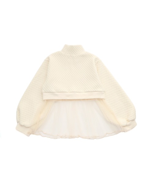 JENNI love（ジェニィラブ）の「【セットアップ対応】チュール切替えキルティングトップス（スウェット・キッズ・ラベンダー/オフホワイト/チャコールグレー・130cm/140cm/150cm/160cm）」の16枚目の写真