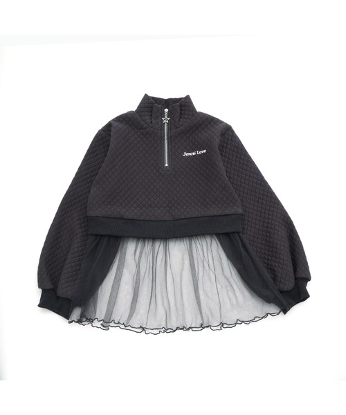 JENNI love（ジェニィラブ）の「【セットアップ対応】チュール切替えキルティングトップス（スウェット・キッズ・ラベンダー/オフホワイト/チャコールグレー・130cm/140cm/150cm/160cm）」の17枚目の写真