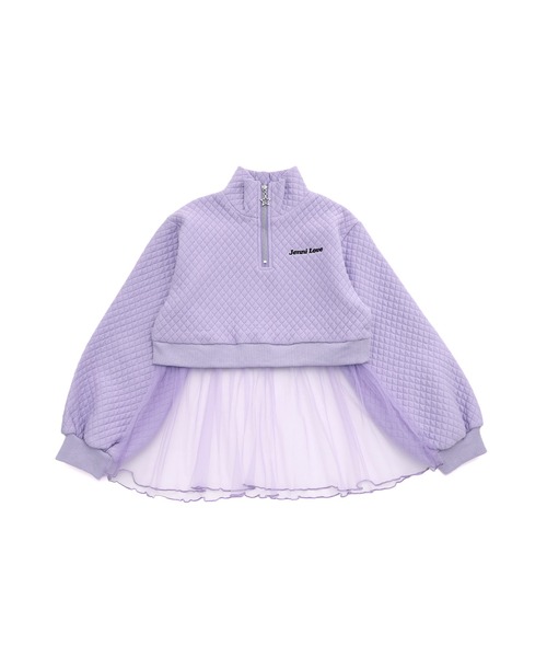 JENNI love（ジェニィラブ）の「【セットアップ対応】チュール切替えキルティングトップス（スウェット・キッズ・ラベンダー/オフホワイト/チャコールグレー・130cm/140cm/150cm/160cm）」の19枚目の写真