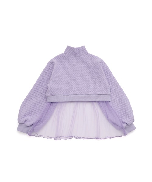 JENNI love（ジェニィラブ）の「【セットアップ対応】チュール切替えキルティングトップス（スウェット・キッズ・ラベンダー/オフホワイト/チャコールグレー・130cm/140cm/150cm/160cm）」の20枚目の写真