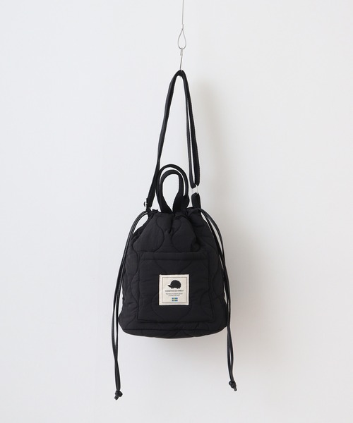 SCANDINAVIAN FOREST（スカンジナビアン・フォレスト）の「SCANDINAVIAN FOREST　ウェーブキルト2WAY巾着ショルダー（ショルダーバッグ・レディース・グレイッシュベージュ/ブラック/カーキ・FREE）」の19枚目の写真