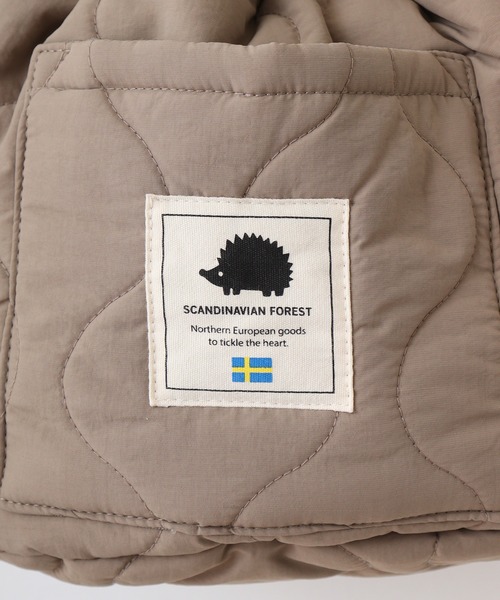 SCANDINAVIAN FOREST（スカンジナビアン・フォレスト）の「SCANDINAVIAN FOREST　ウェーブキルト2WAY巾着ショルダー（ショルダーバッグ・レディース・グレイッシュベージュ/ブラック/カーキ・FREE）」の16枚目の写真