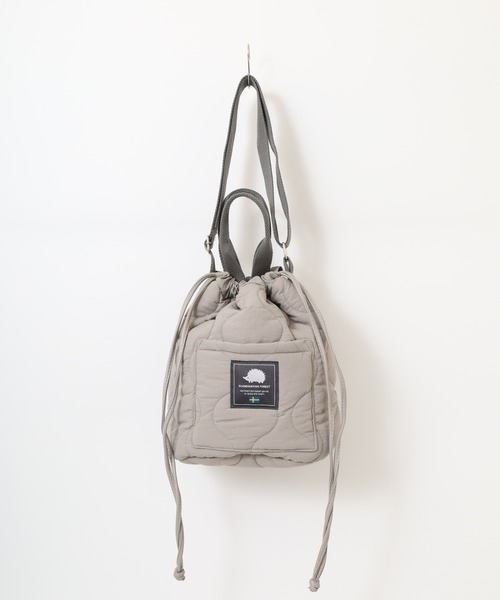 SCANDINAVIAN FOREST（スカンジナビアン・フォレスト）の「SCANDINAVIAN FOREST　ウェーブキルト2WAY巾着ショルダー（ショルダーバッグ・レディース・グレイッシュベージュ/ブラック/カーキ・FREE）」の22枚目の写真