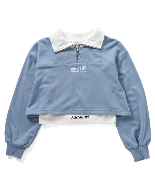algy（アルジー）の「【ACTIVE・2Pセット】ハーフジップトレーナー&タンクセット（その他トップス・キッズ・サックスブルー/ブラック/オフホワイト・SMALL/MEDIUM/X-SMALL/XX-SMALL）」の3枚目の写真
