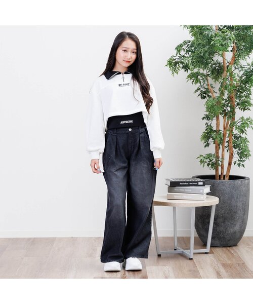 algy（アルジー）の「【ACTIVE・2Pセット】ハーフジップトレーナー&タンクセット（その他トップス・キッズ・サックスブルー/ブラック/オフホワイト・SMALL/MEDIUM/X-SMALL/XX-SMALL）」の4枚目の写真