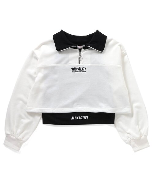 algy（アルジー）の「【ACTIVE・2Pセット】ハーフジップトレーナー&タンクセット（その他トップス・キッズ・サックスブルー/ブラック/オフホワイト・SMALL/MEDIUM/X-SMALL/XX-SMALL）」の6枚目の写真