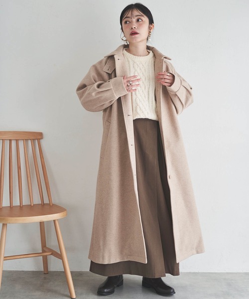 mil(ミル)の「【150㎝前後の小柄さんサイズ】ラップ風Aラインスカート(スカート・レディース・ブラック/アイボリー/ブラウン・XS/S)」の19枚目の写真