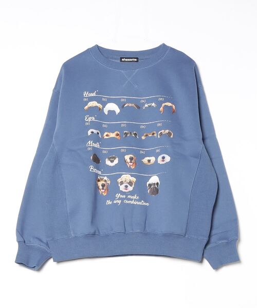 shesame（シーセム）の「Assortment graphic sweat（スウェット・レディース・ネイビー/ブラウン/ブルー/オートミール/杢グレー/グレー系その他・MEDIUM/LARGE）」の13枚目の写真