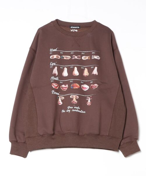 shesame（シーセム）の「Assortment graphic sweat（スウェット・レディース・ネイビー/ブラウン/ブルー/オートミール/杢グレー/グレー系その他・MEDIUM/LARGE）」の14枚目の写真