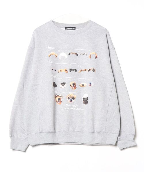 shesame（シーセム）の「Assortment graphic sweat（スウェット・レディース・ネイビー/ブラウン/ブルー/オートミール/杢グレー/グレー系その他・MEDIUM/LARGE）」の15枚目の写真