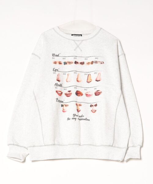 shesame（シーセム）の「Assortment graphic sweat（スウェット・レディース・ネイビー/ブラウン/ブルー/オートミール/杢グレー/グレー系その他・MEDIUM/LARGE）」の16枚目の写真