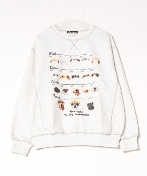 shesame（シーセム）の「Assortment graphic sweat（スウェット・レディース・ネイビー/ブラウン/ブルー/オートミール/杢グレー/グレー系その他・MEDIUM/LARGE）」の17枚目の写真