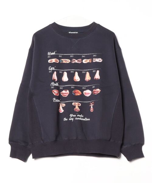 shesame（シーセム）の「Assortment graphic sweat（スウェット・レディース・ネイビー/ブラウン/ブルー/オートミール/杢グレー/グレー系その他・MEDIUM/LARGE）」の18枚目の写真