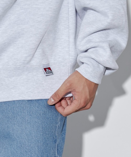 BEN DAVIS（ベンデイビス）の「∴WEGO/別注BENDAVISワンポイントプルオーバー（スウェット・メンズ・ブラック/オフホワイト/アッシュグレー・MEDIUM/LARGE）」の7枚目の写真