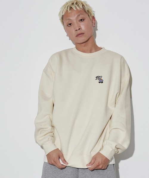 BEN DAVIS（ベンデイビス）の「∴WEGO/別注BENDAVISワンポイントプルオーバー（スウェット・メンズ・ブラック/オフホワイト/アッシュグレー・MEDIUM/LARGE）」の9枚目の写真