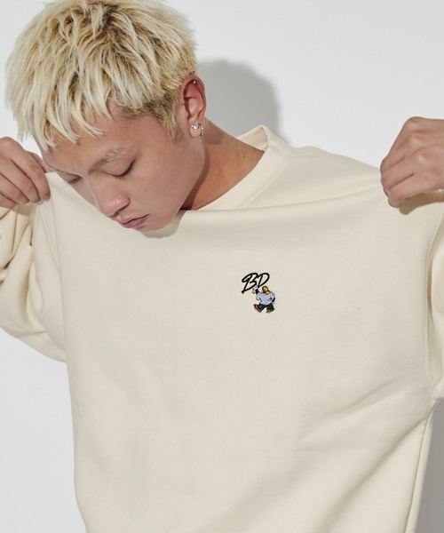 BEN DAVIS（ベンデイビス）の「∴WEGO/別注BENDAVISワンポイントプルオーバー（スウェット・メンズ・ブラック/オフホワイト/アッシュグレー・MEDIUM/LARGE）」の10枚目の写真